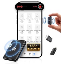 128GB USB-C Digital Audio Recorder Portable M...