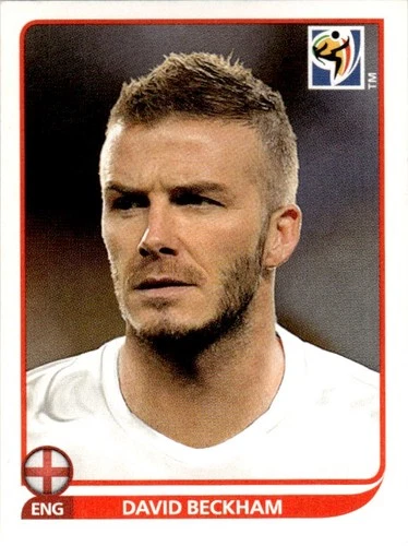 2010 Panini FIFA World Cup South Africa Sticker David Beckham England #190