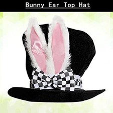 Kids Gifts Headband Party Bunny Ear Top Hat Black Costume Top Dress Up Cosplay