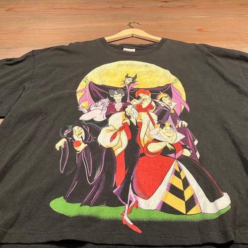 m1S Disney Vintage XL Czarna Bawełniana Złoczyńcy Koszulka Nightmare lata 90. Nightzone - Zdjęcie 5 z 12