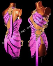 jz Handmade Women Samba Ballroom Swing Salsa Rumba Latin Dance Dress RHYTHM