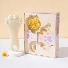 Soft Bristle Infant/Baby Hair Brush Comb Set for Newborn - Yellow