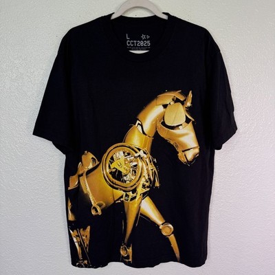 Beyonce Cowboy Carter Tour Shirt Large Chardonneigh Gold Tee Concert Merch RARE