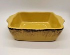 Vintage De Silva Italy Mustard Yellow 6"x7" Glazed Terracotta Casserole Dish(3) — photo 3