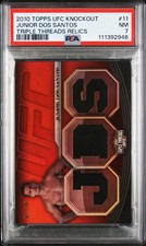 2010 Topps UFC Knockout Triple Threads Relics Junior Dos Santos /36, PSA 7