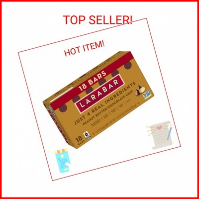 Larabar Peanut Butter Chocolate Chip, Fruit and Nut Bars, Gluten Free and Vegan,