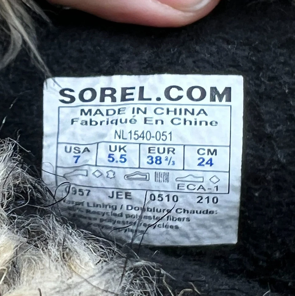 Botas de nieve Sorel para mujer Joan Of Arctic talla 7 piel sintética zapatos de invierno marrón Foto 3 de 4