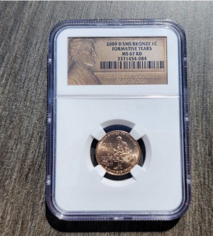 2009-D SMS Lincoln Bicentennial Formative Years NGC MS67 RD Bronze Small Cent