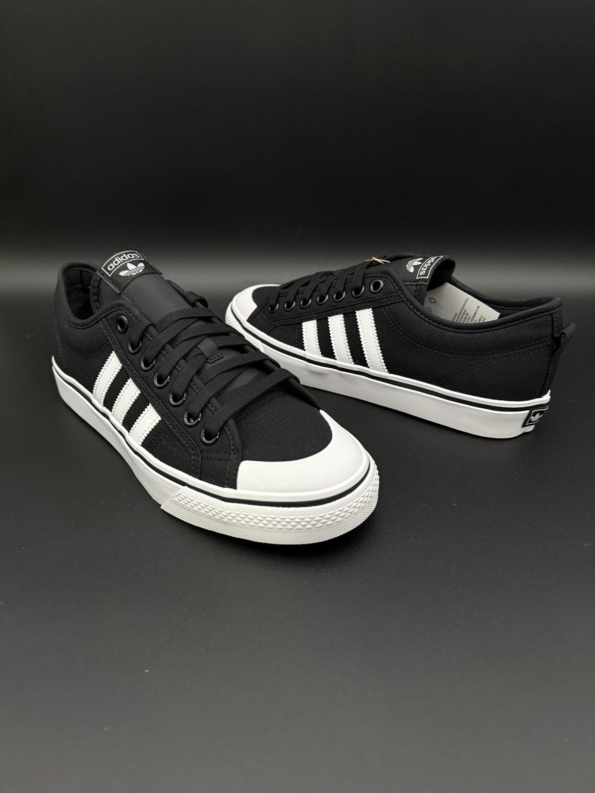 Adidas Originals Nizza Canvas Black White Casual Shoes Sneakers CQ2332 Mens Size thumbnail 10