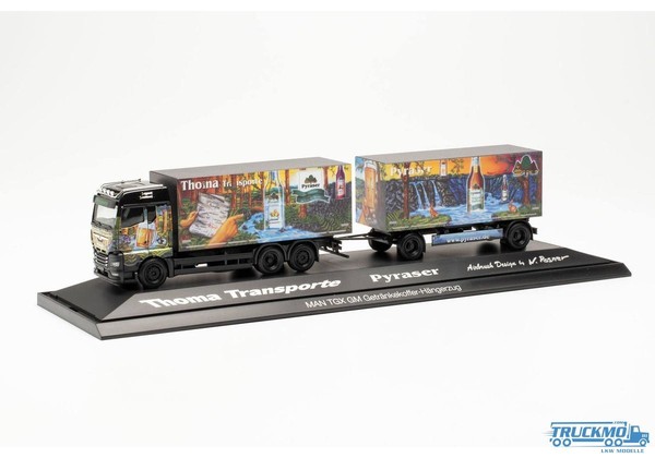 Herpa Pyraser Ii / Thoma Transporte Man Tgx Gm GeträNkekoffer-HäNgerzug 122207-image
