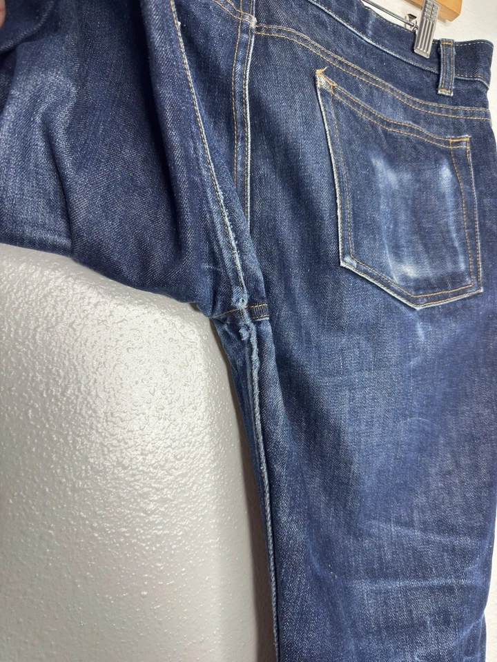 Pantalones de mezclilla azul relajado originales American Apparel para hombre 34x23,5 Foto 4 de 4