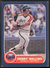 1986 Fleer Denny Walling Houston Astros #314