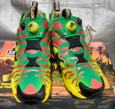 Reebok Instapump Fury Jurassic Park vert haute qualité jaune rouge-noir GW0212 homme Us8,5