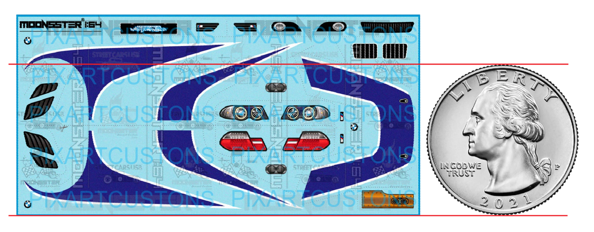 White Toner Water Slide Decal BMW M3 GTR Need For Speed Most