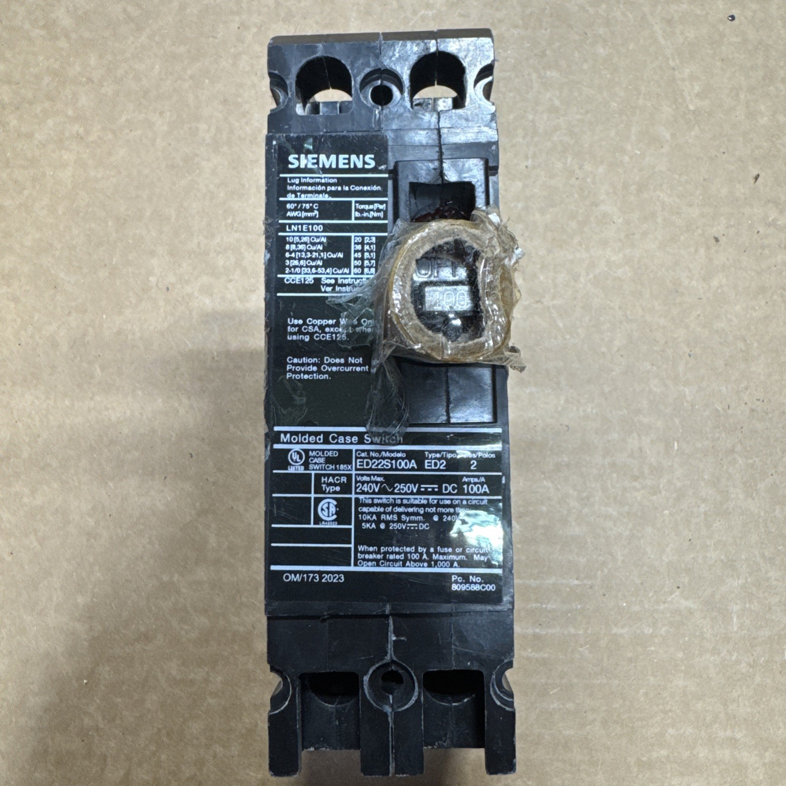 SIEMENS ED22S100A / ED22S100A (NEW IN BOX)
