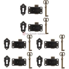 6 pcs Classical Drawer Locks Antique Cabinet Locks Wardrobe Cupboard Latches