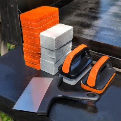 19-in-1 Griddle Cleaning Kit for Blackstone Flat Top Grill Rust Remover Scraper