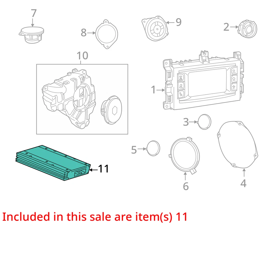Amplificador de altavoz de radio Jeep Grand Cherokee 2011-2015 USBK3 Foto 2 de 3
