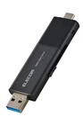 ELECOM External SSD 500GB USB3.2 Gen1 Slide Type-C Type-A Black