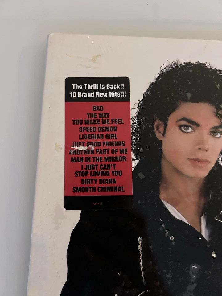 Michael Jackson  Bad Factory Sealed LP 1987 1st Press with Hype Label EPIC 40600 - Image 3 of 4