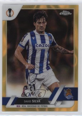2022-23 Topps Chrome UEFA Club Competitions Gold Lava Refractor David Silva 0su2