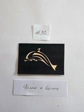 Marquetry Veneer Inlay - Dolphin Sillouette #32 - 90mm x 60mm - Real Wood Veneer