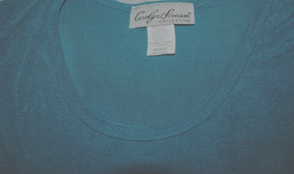 Carolyn Strauss коллекции женщин бирюза два изделия Slinky туника Топ / брюки M - Изображение 2 из 3