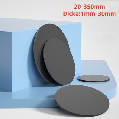 Kunststoff Rund PP Ø 20 - 350mm Dicke 1mm bis 30mm Ronde Scheibe Platte Schwarz