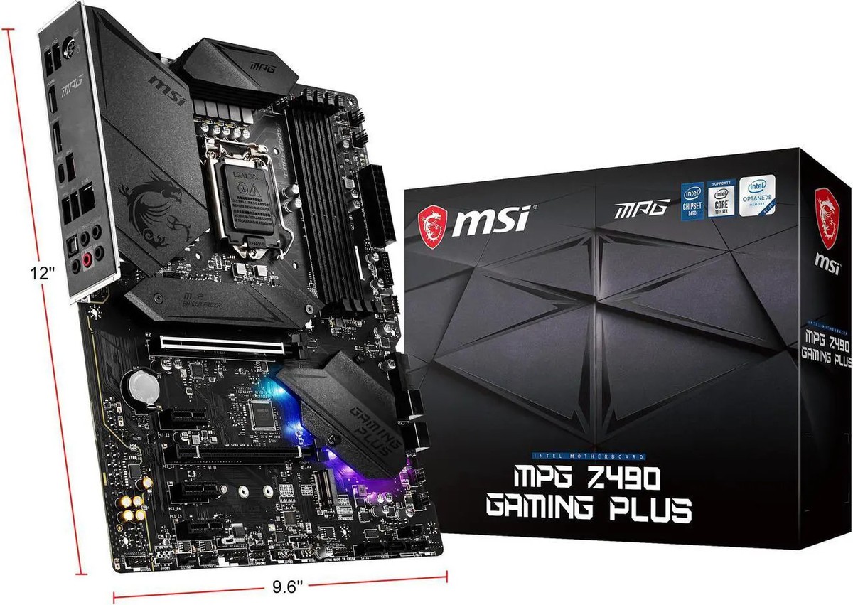 MSI MPG Z490 GAMING PLUS LGA 1200 Intel Z490 ATX Intel Motherboard