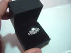 vintage solid silver cluster ring-incredible genuine superb aquamarines size L