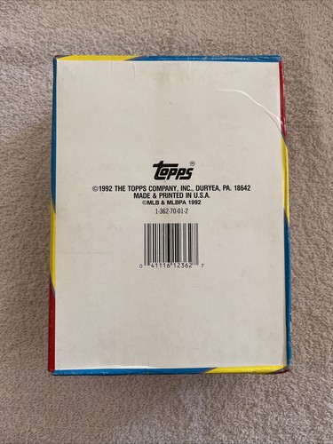 Caja de cera de béisbol Topps 1992 36 paquetes sellados - Imagen 2 de 3