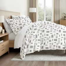 3PC Duvet Cover Shams Set Modern Boho Prints Ultra Soft -
