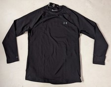 Under Armour CG Base 2.0 Baselayer 1343244 001 man black crew shirt XL New 60