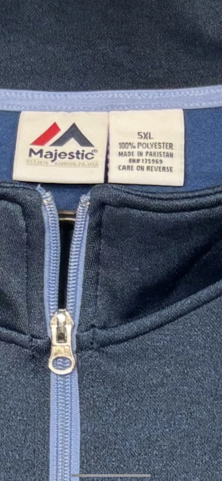 Tennessee Titans Sweater Mens 5XL Blue 1/4 Zip Up Pullover Fleece NFL Football - Image 4 of 4