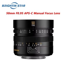 Brightin Star 50mm F0.95 APS-C Manual Focus Prime Lens for Sony E-mount Camera