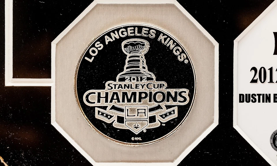 LA Kings 2012 Stanley Cup Champions fotografía dos medallones plateados 39 mm Foto 3 de 4