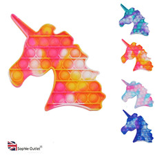  Unicorn Push Poppers Bubble Sensory Stress Relief Autism Toy Kids Gift 