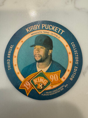 1990 King-B Collector's Edition Discs Food Issue Kirby Puckett #21 HOF