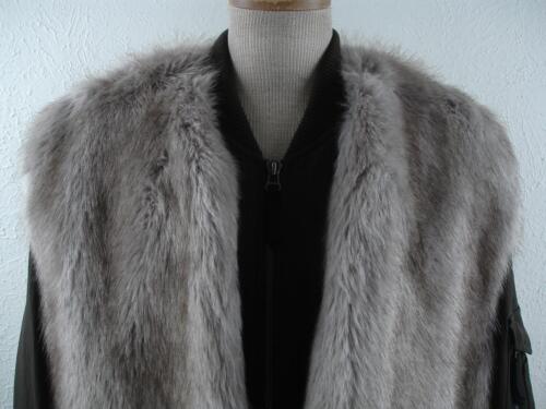 Men's M Helmut Lang Faux Fur Removable Vest Green Bomber Jacket Full-Zip 3-in-1 - Picture 2 of 24