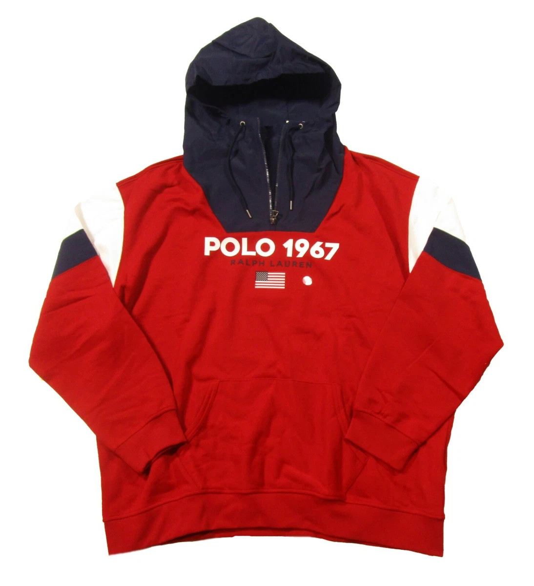 Red polo hotsell pullover hoodie