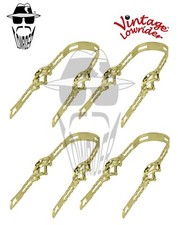 4 Vintage Lowrider 12" Double Square TWISTED BIRD CAGE Fender Brace Gold Bicycle