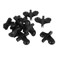 Aquarium Fish Tank Plastic Suction Cup Glass Clips Holder Black 30mm Dia 10 Pcs