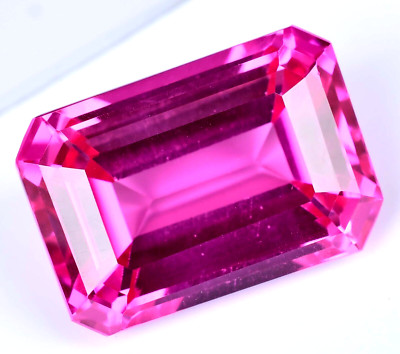 Flawless 60.65 Ct Natural Mogok Pink Ruby Octagon Cut Certified Treated Gemstone