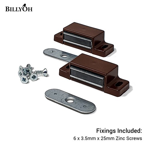 Catches Door Cupboard 4kg Pull Brown with Fixings