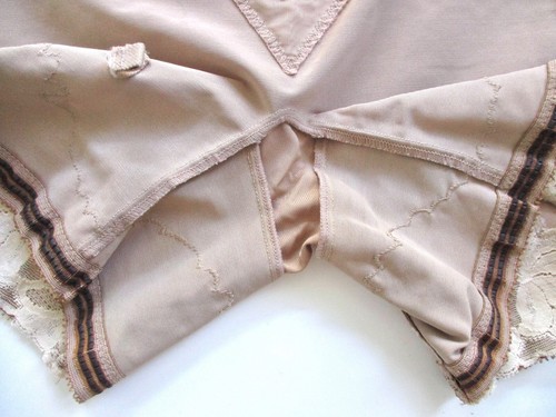 Vtg 50s 60s Emilio Pucci Formfit Rogers Taupe Ivory Lace Panty Girdle Shaper S - Picture 7 of 8