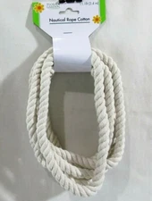 Crafting Nautical Rope Cotton Cord 11.1 Feet from Floral Garden Off White