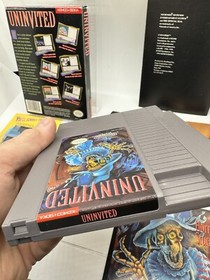 Uninvited NES Nintendo CIB Complete W/ Rare Hint Book Guide Near Mint!