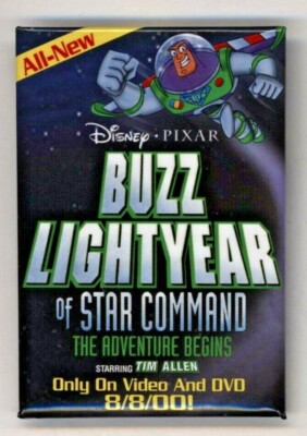 2000 Buzz Lightyear of Star Command  3'' Pinback Button