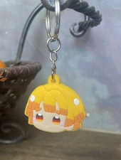Demon Slayer Kimetsu No Yaiba Zenitsu Rubber  Keychain  Accessory Anime Japan