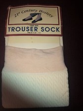 Women s White 8 1/2-11 Trouser Socks-NEW